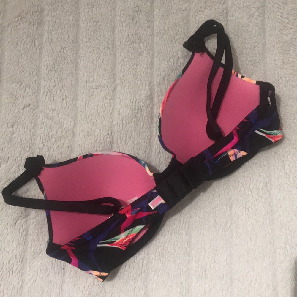 PINK VS Tropical Wear Everywhere T-Shirt Lightly Lined Bra - Picture 2 of 4